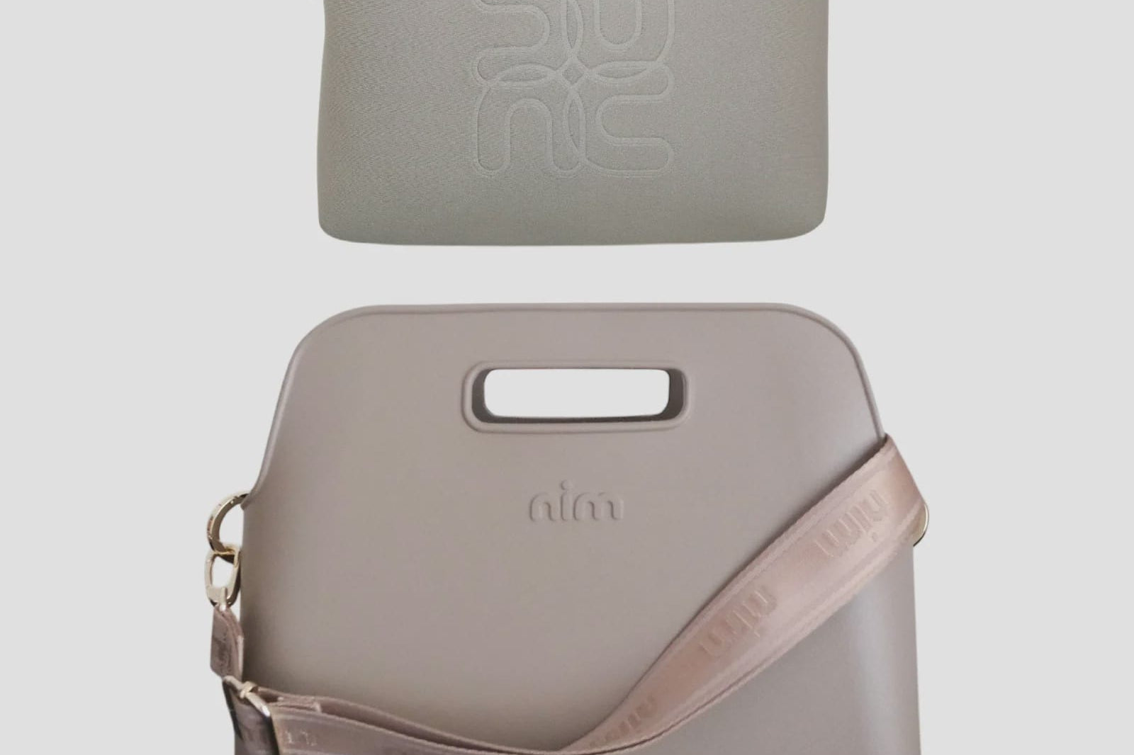 Nim The Label Bags The BB Tote Set - Taupe