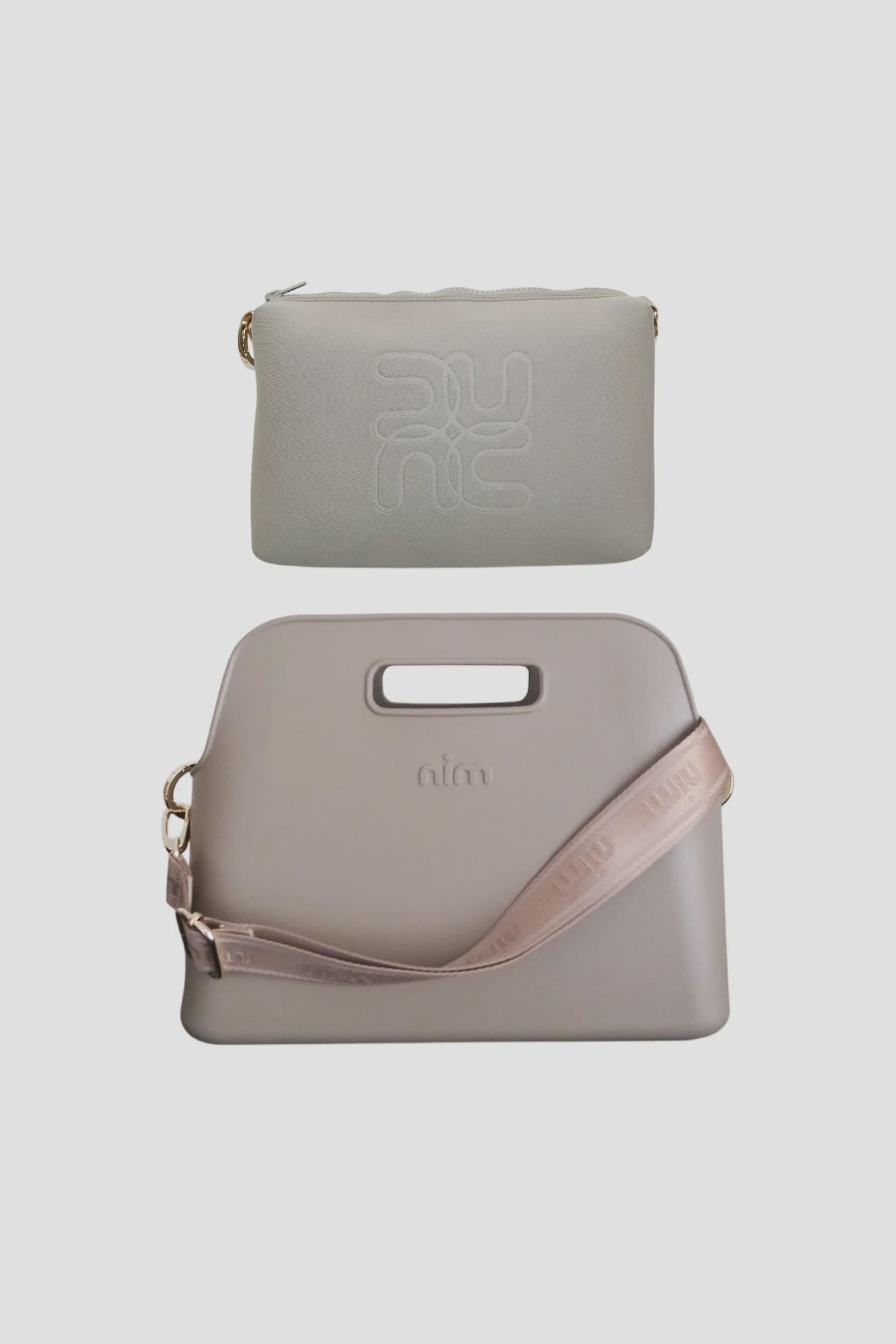 Nim The Label Bags The BB Tote Set - Taupe