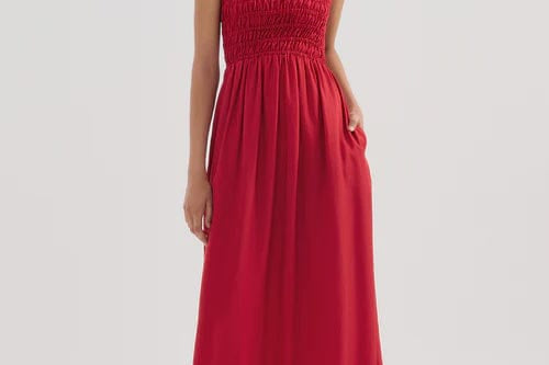 Nude Lucy Dresses Zuri Tencel Maxi Dress - Crimson