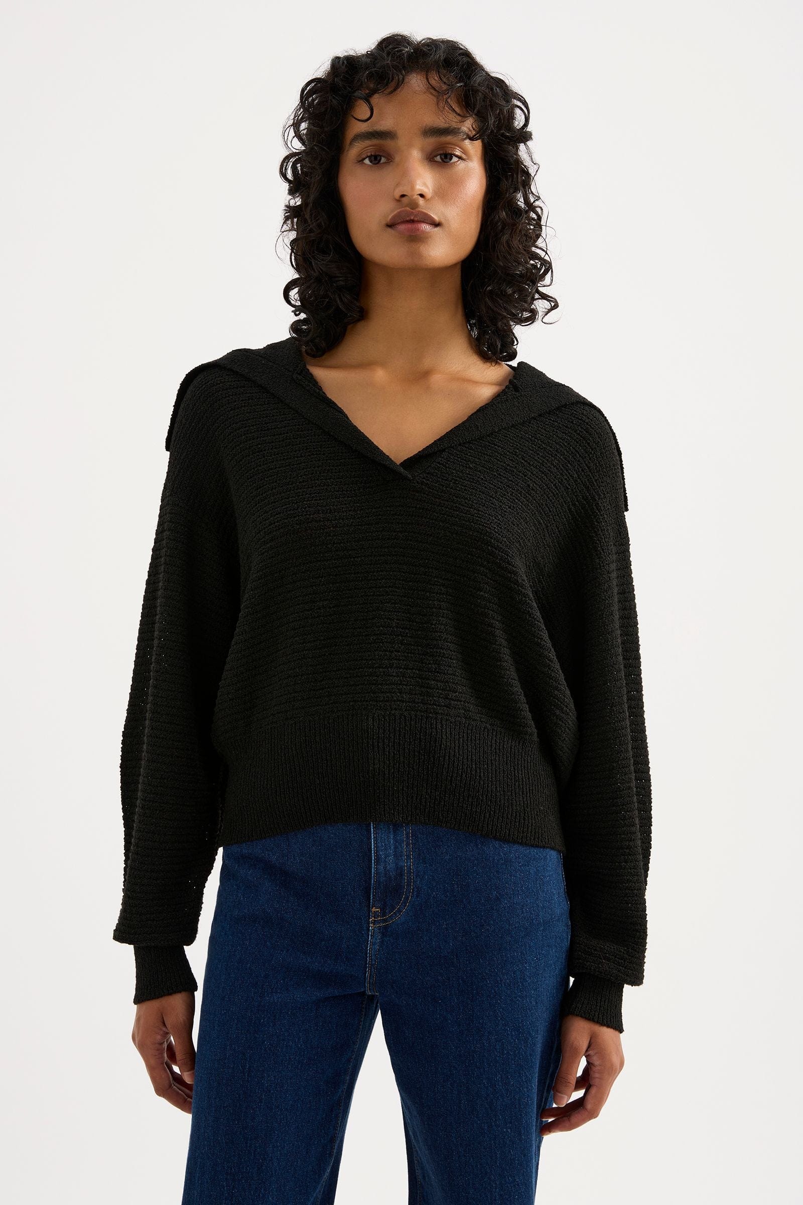 Nude Lucy Knits Nude Lucy | Thera Rugby Knit - Black