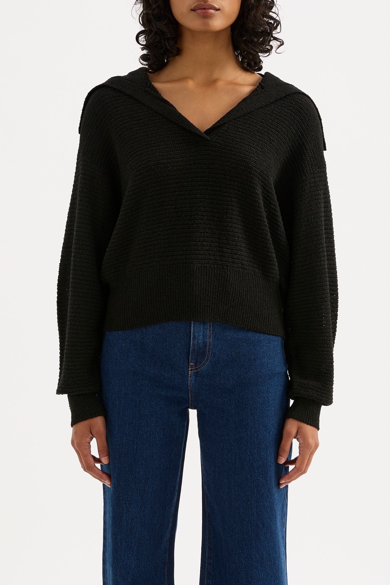 Nude Lucy Knits Nude Lucy | Thera Rugby Knit - Black