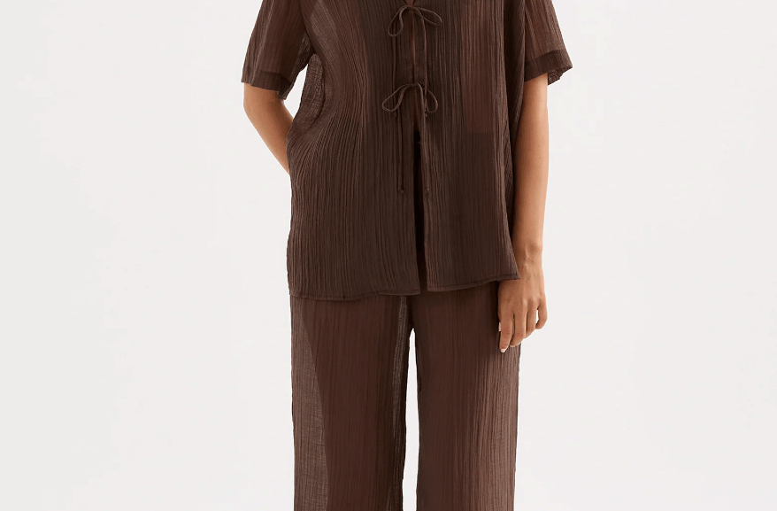 Nude Lucy Shirts - Sheer Maxx Shirt - Chocolate