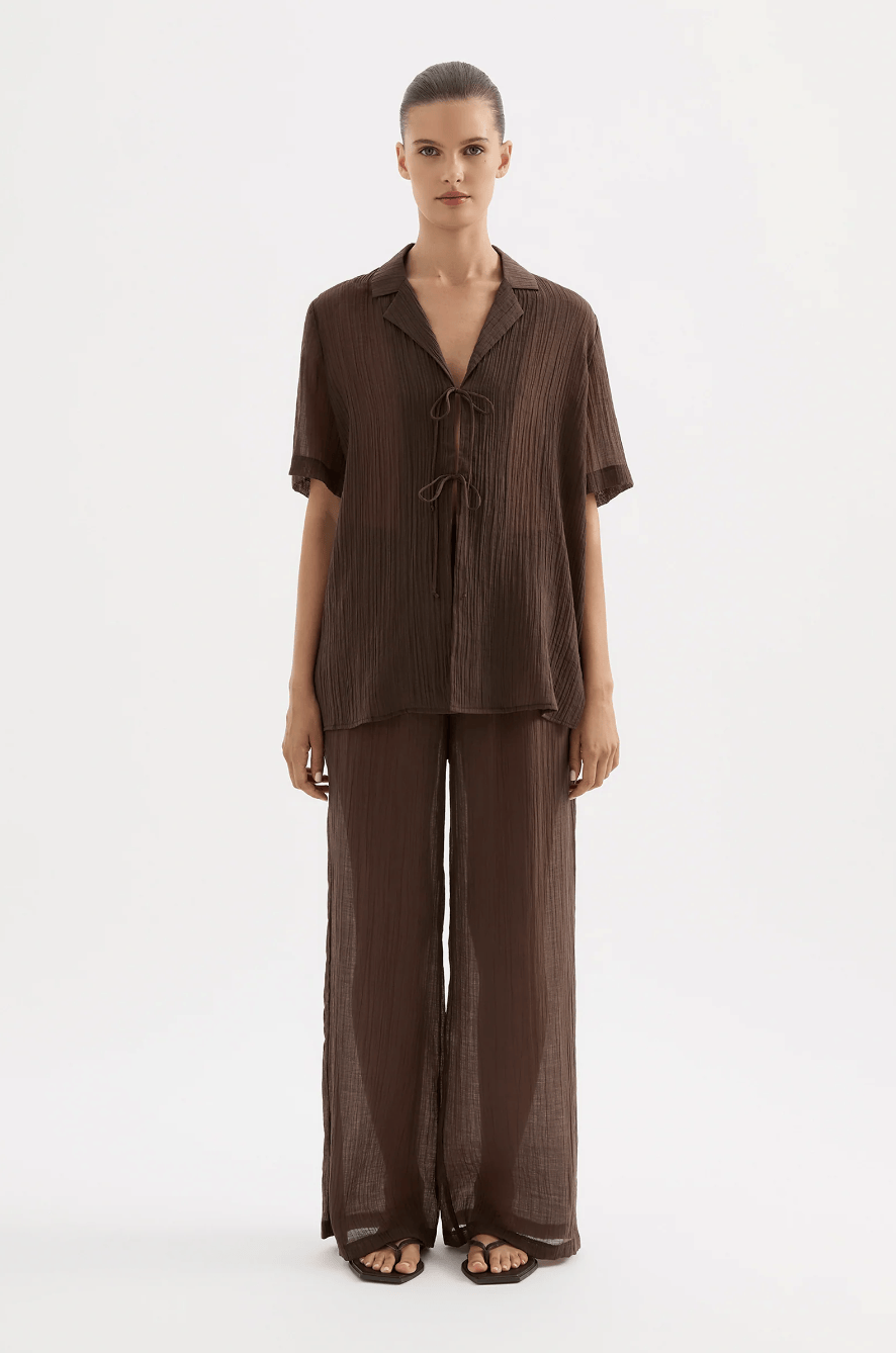 Nude Lucy Shirts - Sheer Maxx Shirt - Chocolate