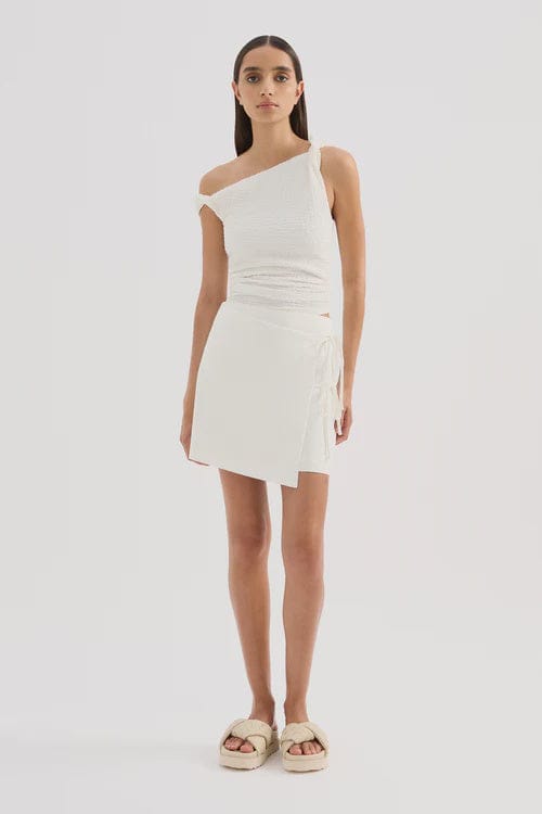 Nude Lucy Skirts Lotta Linen Mini Skirt - White