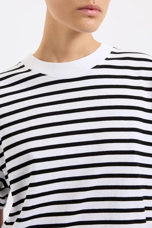 Nude Lucy Tees Nude Lucy | Organic Stripe Boyfriend Tee - Black Stripe