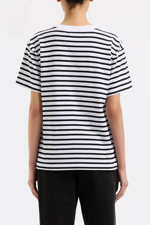 Nude Lucy Tees Nude Lucy | Organic Stripe Boyfriend Tee - Black Stripe