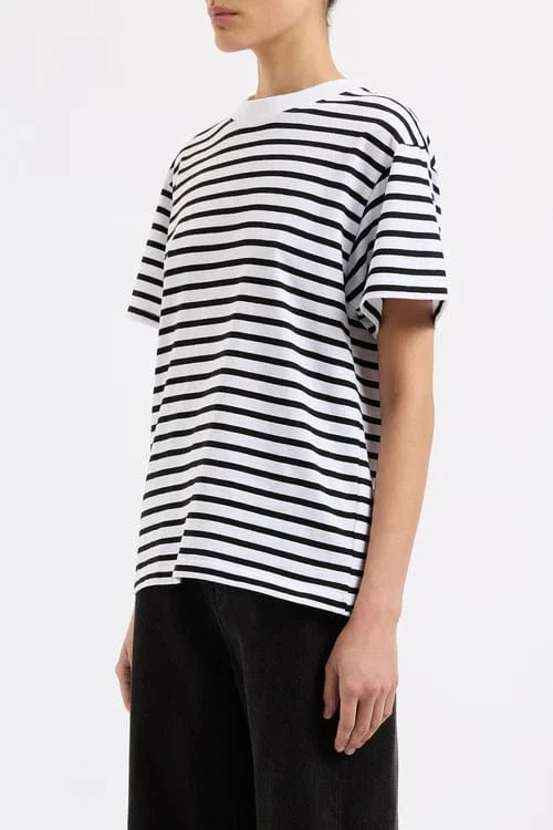 Nude Lucy Tees Nude Lucy | Organic Stripe Boyfriend Tee - Black Stripe