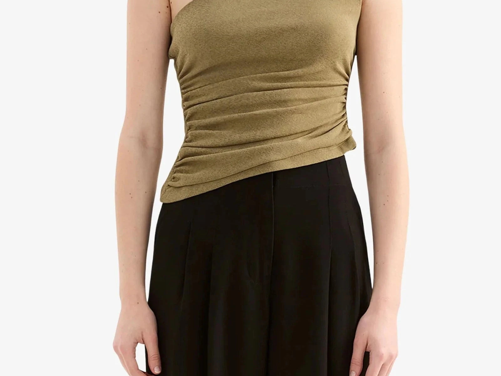 Nude Lucy Tops - Casual Fiora Mesh Top - Deep Olive