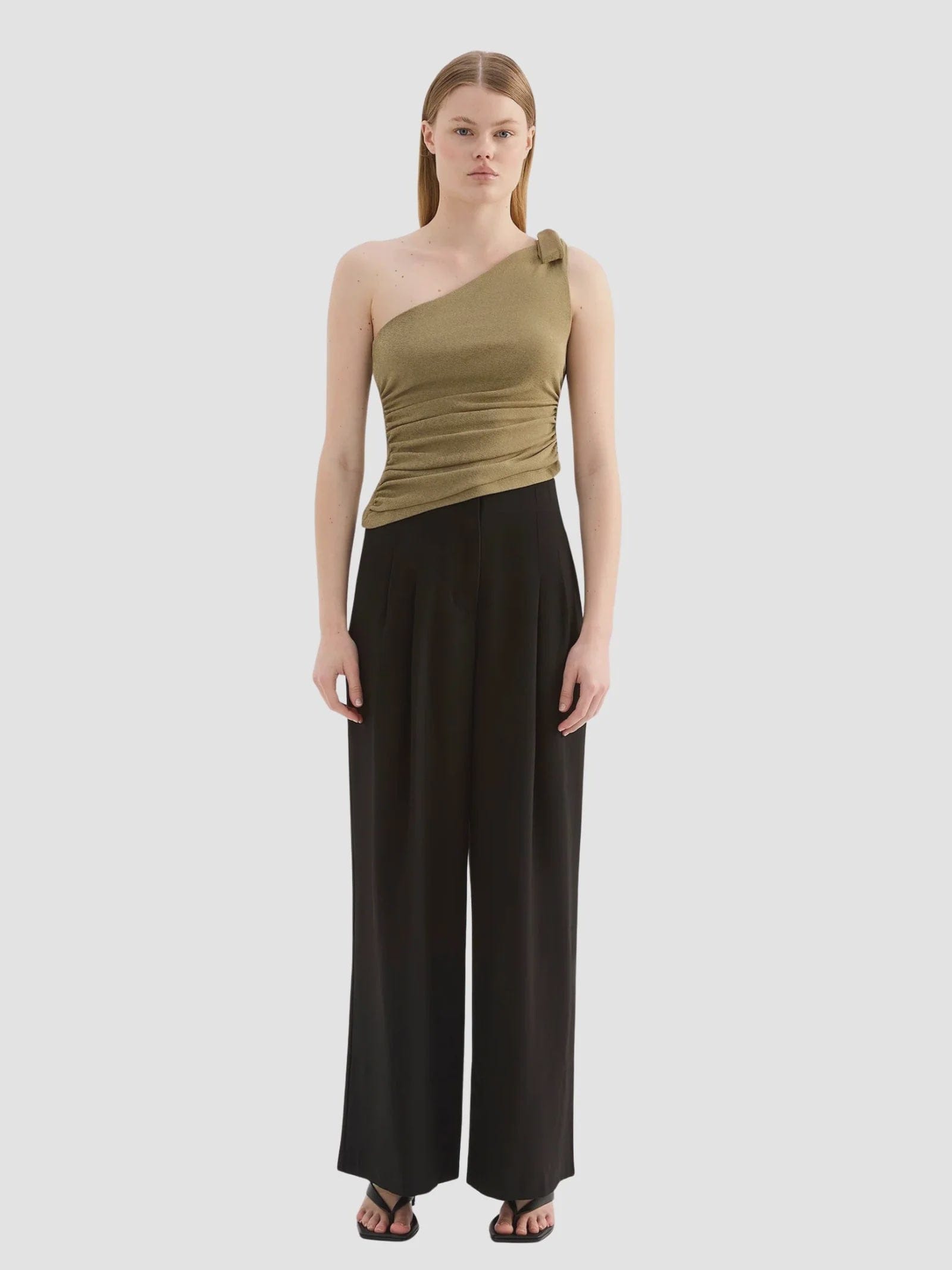 Nude Lucy Tops - Casual Fiora Mesh Top - Deep Olive