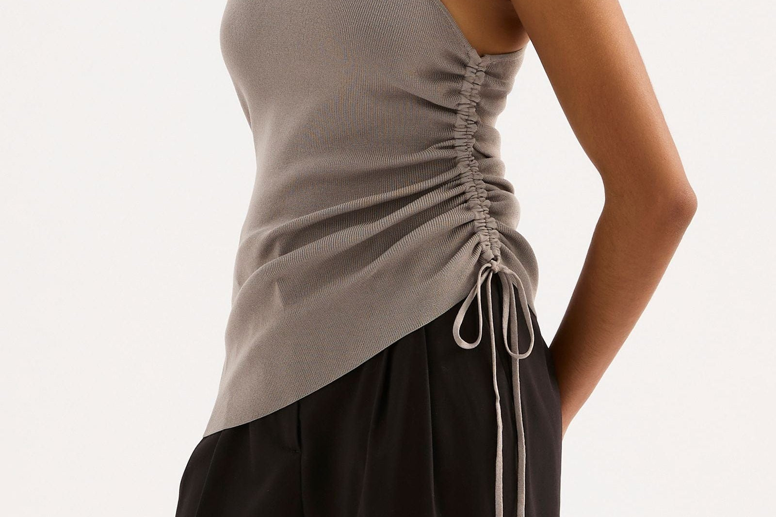 Nude Lucy Tops - Casual Nude Lucy | Yumi Knit Top - Pewter