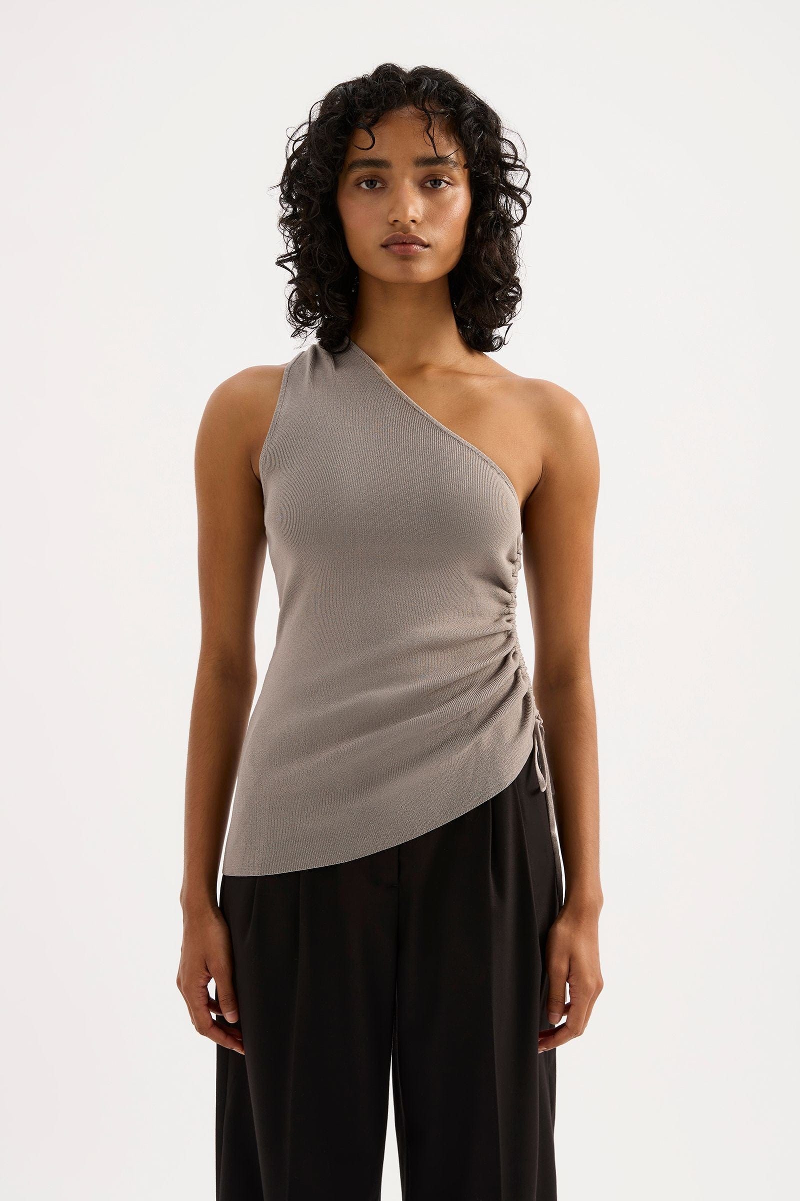 Nude Lucy Tops - Casual Nude Lucy | Yumi Knit Top - Pewter