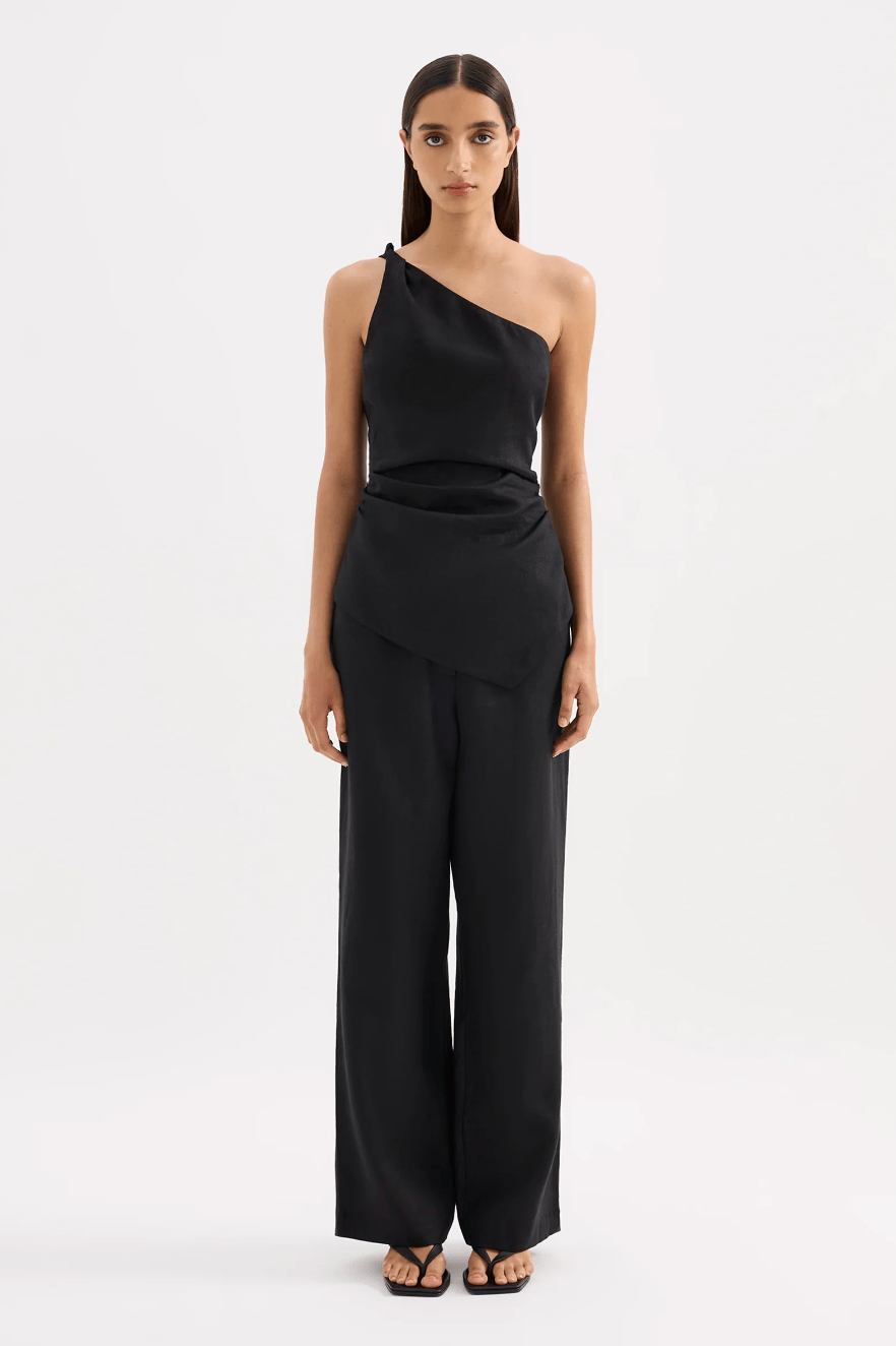 Nude Lucy Tops Lotta Linen Top - Black