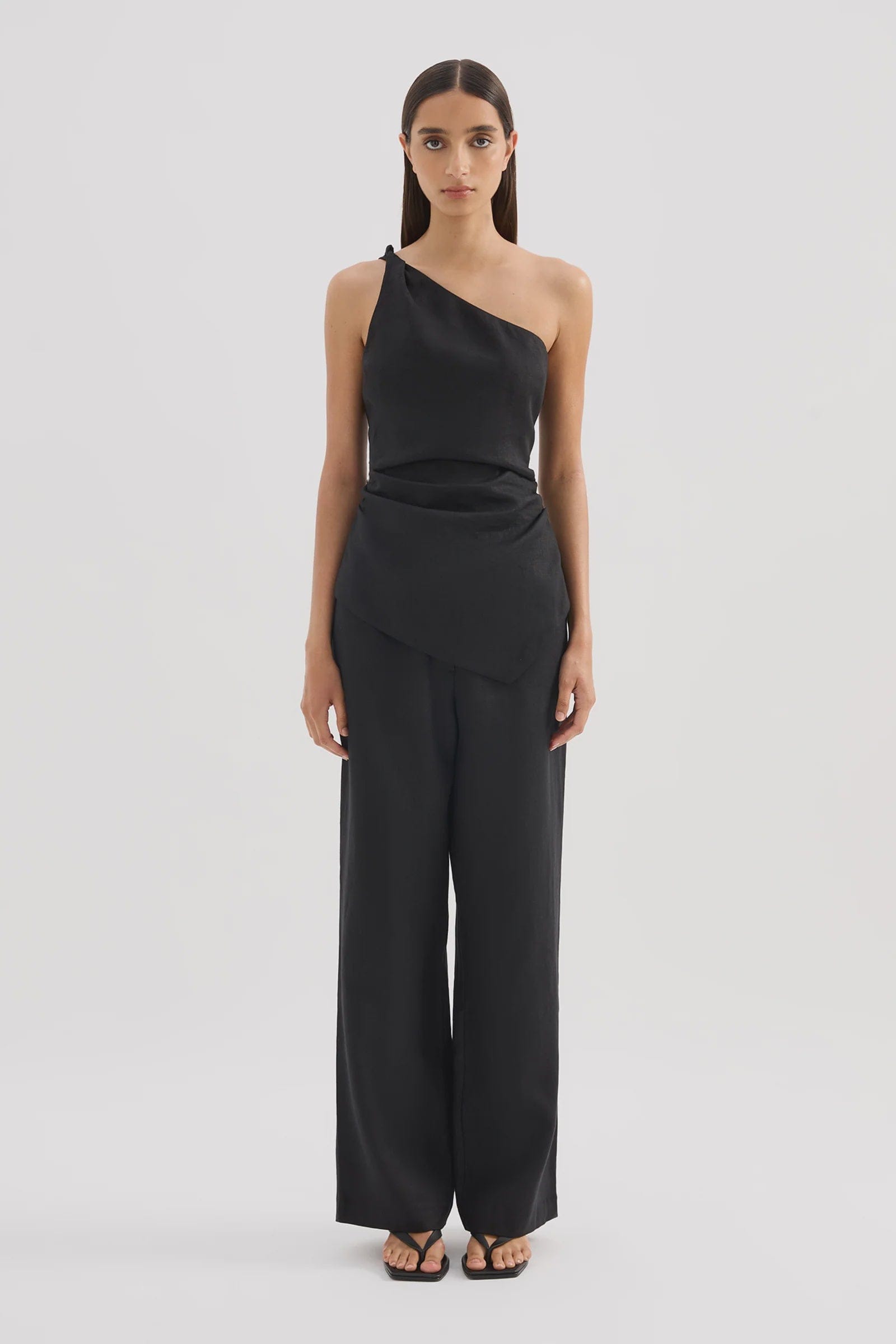 Nude Lucy Tops Lotta Linen Top - Black