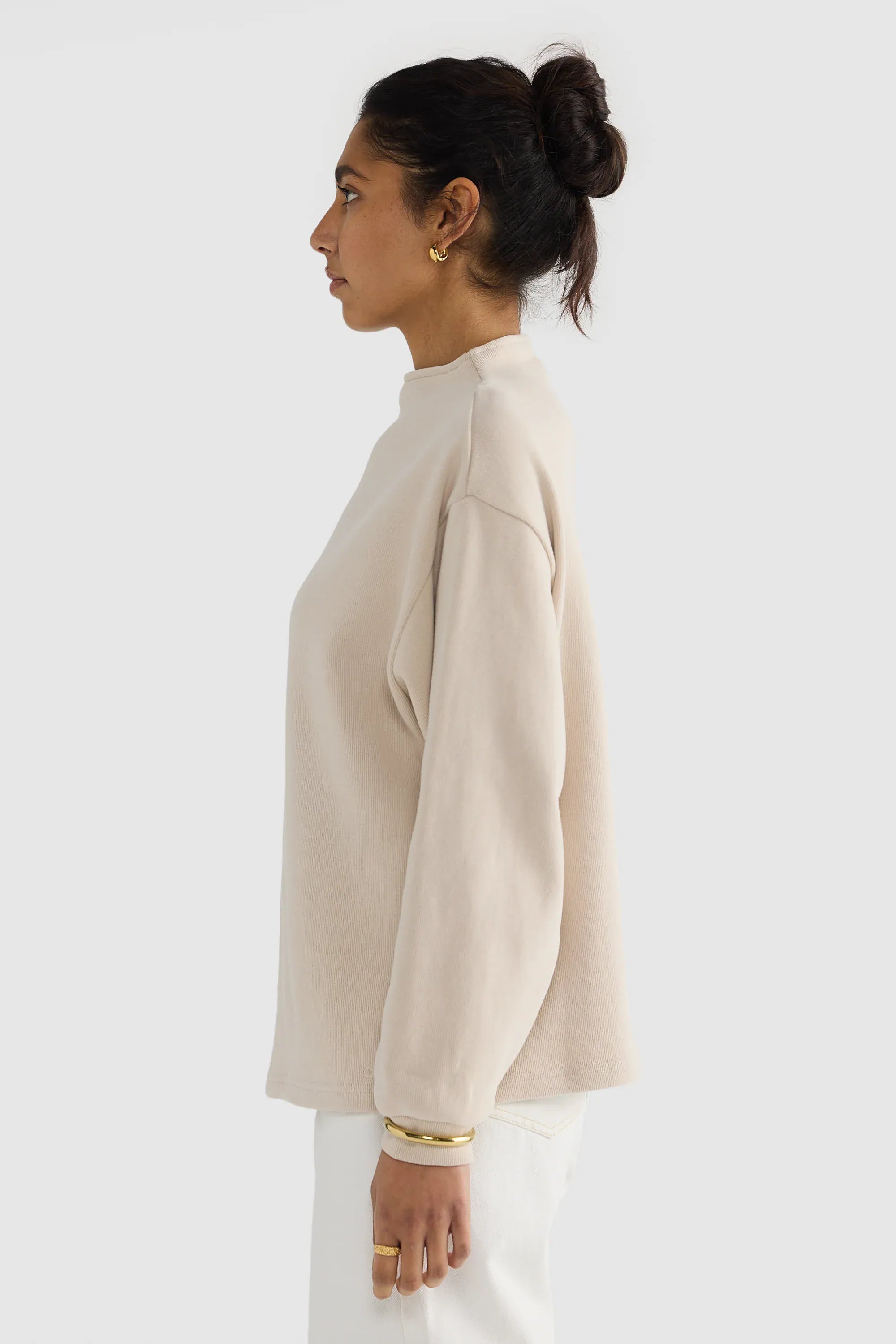 ORTC Jumpers Ava High Neck Jumper - Bone