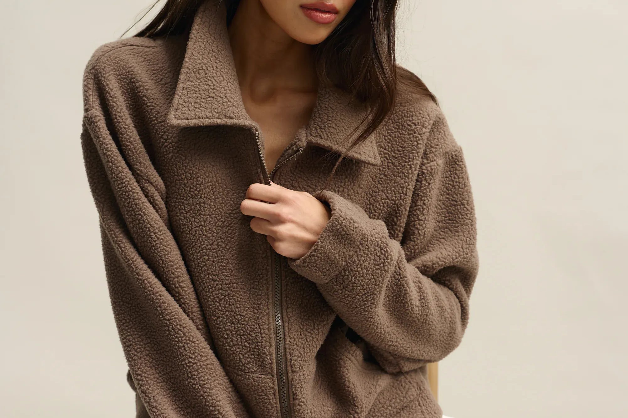 ORTC Jumpers Georgia Sherpa Jacket - Espresso