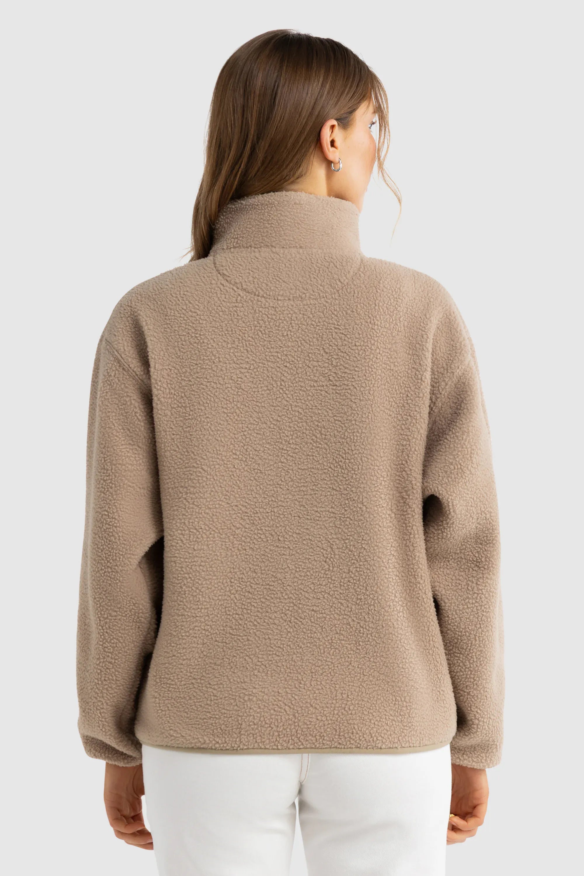 ORTC Jumpers Sherpa Fleece Quarter Zip - Teddy