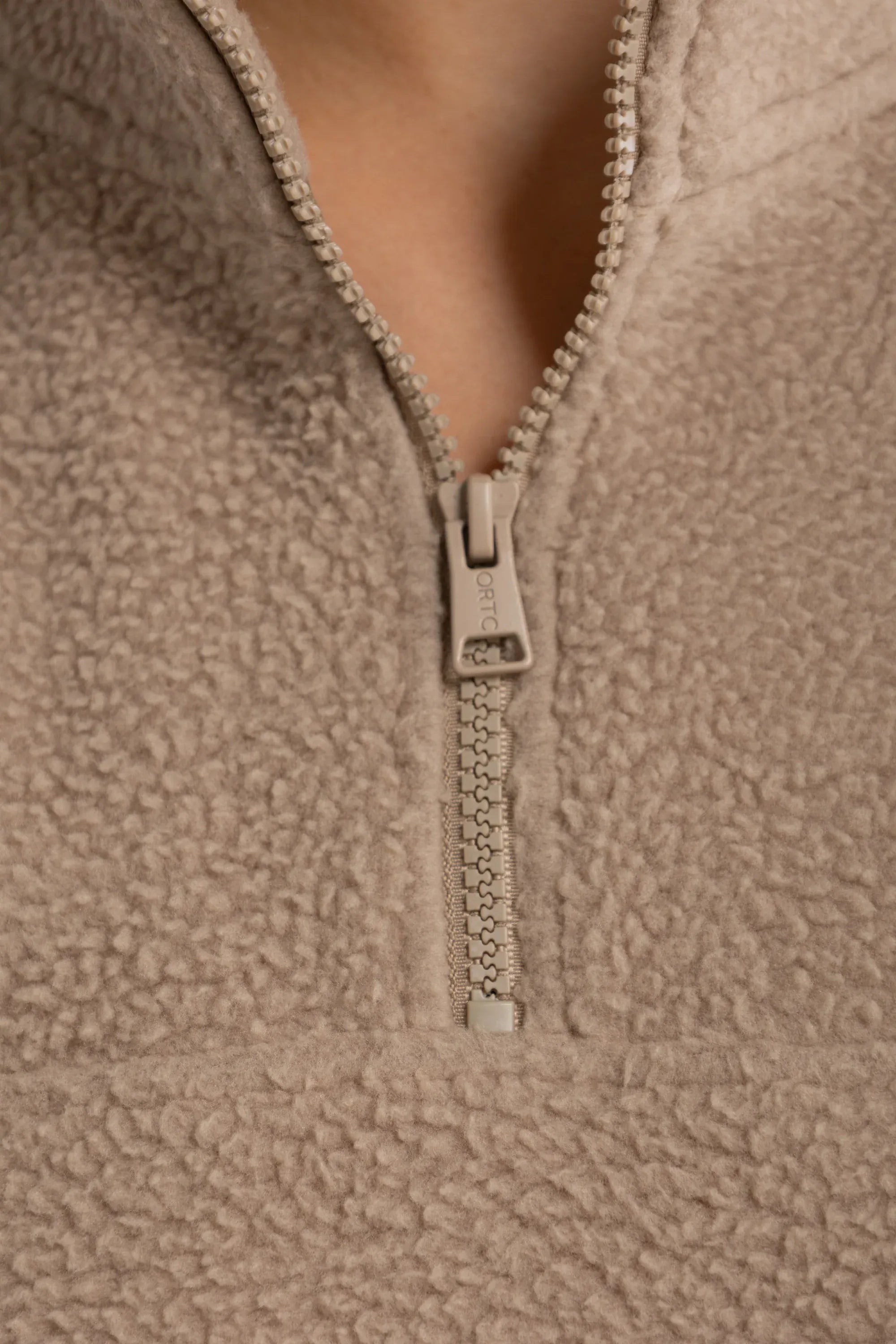 ORTC Jumpers Sherpa Fleece Quarter Zip - Teddy