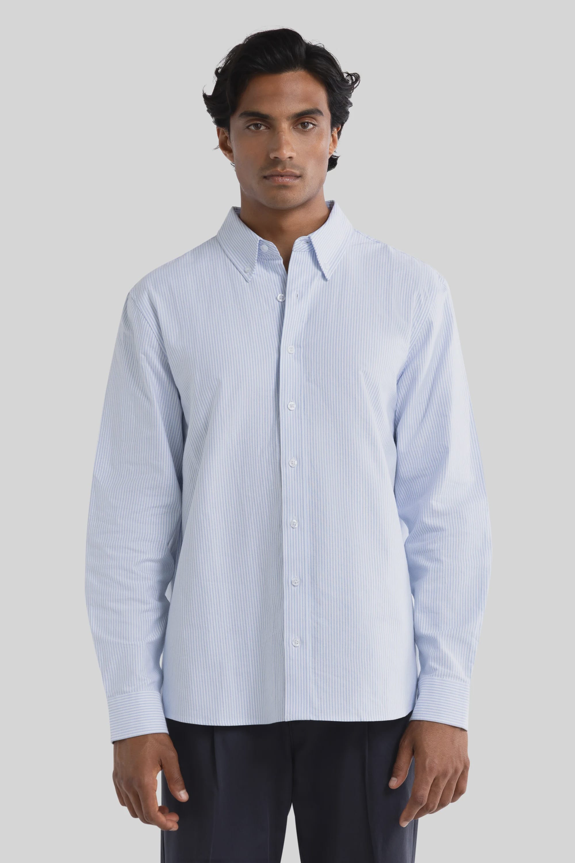 ORTC Shirts Classic Oxford Shirt - Blue & White Stripe