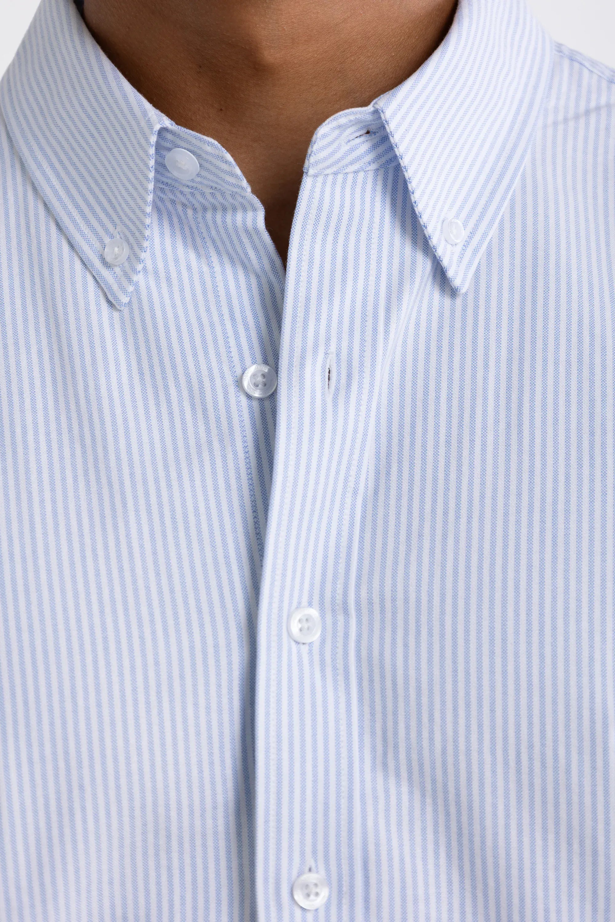 ORTC Shirts Classic Oxford Shirt - Blue & White Stripe
