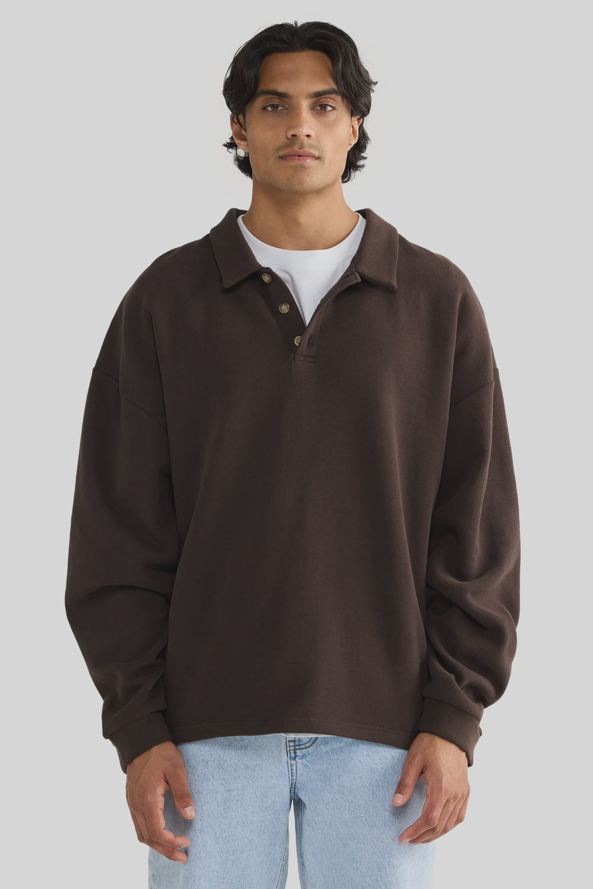 ORTC Sweaters Aiden Polo Sweater - Carob