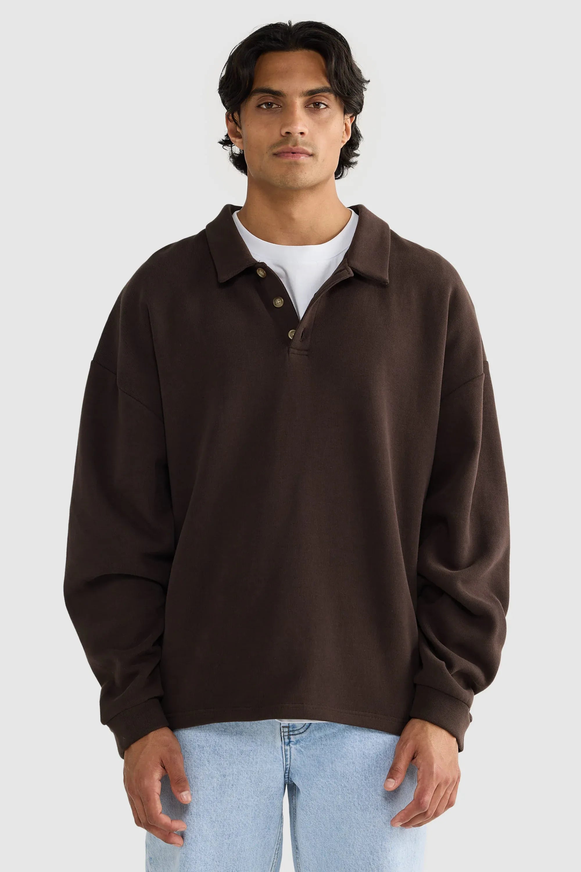 ORTC Sweaters Aiden Polo Sweater - Carob