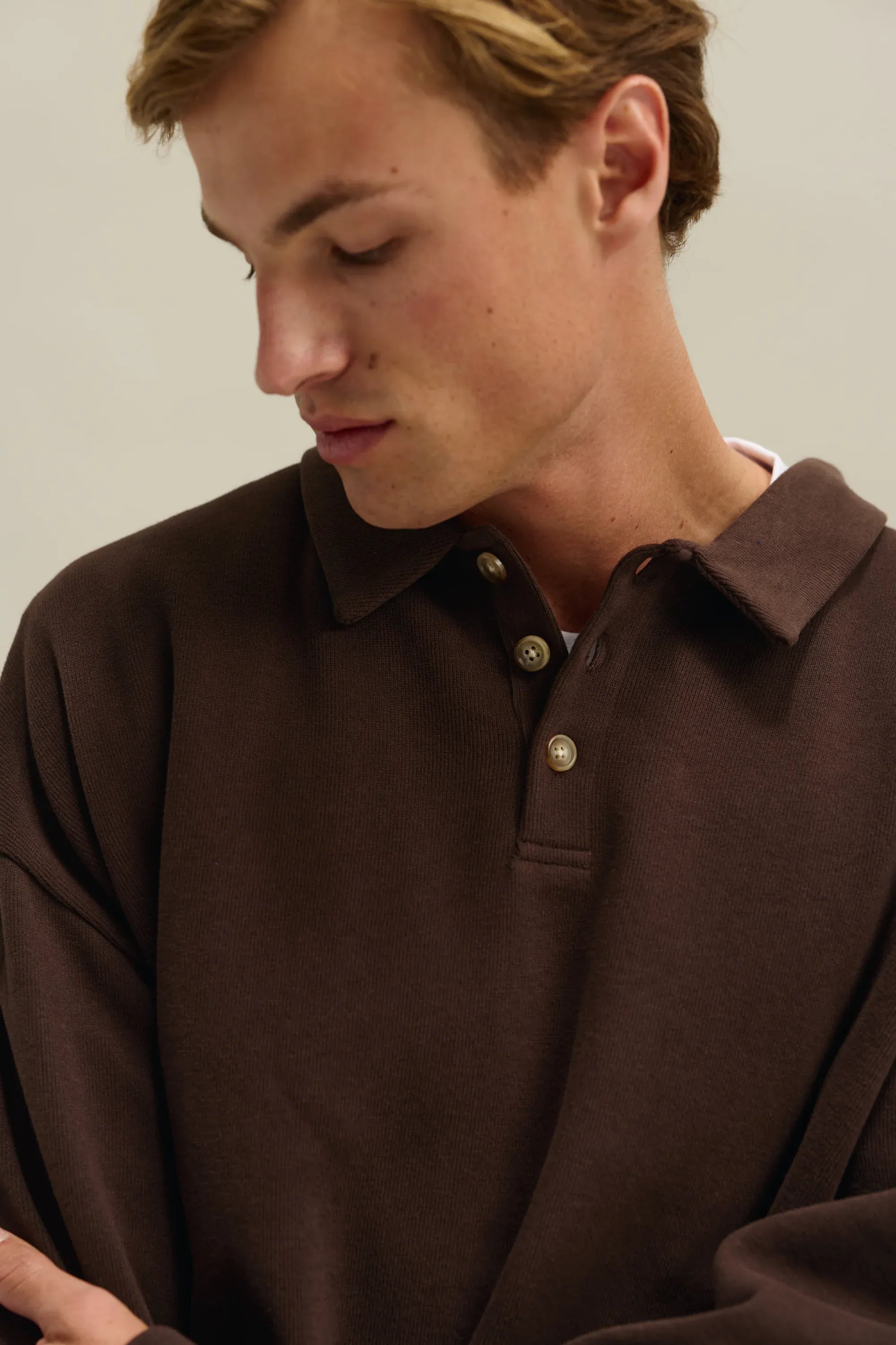ORTC Sweaters Aiden Polo Sweater - Carob
