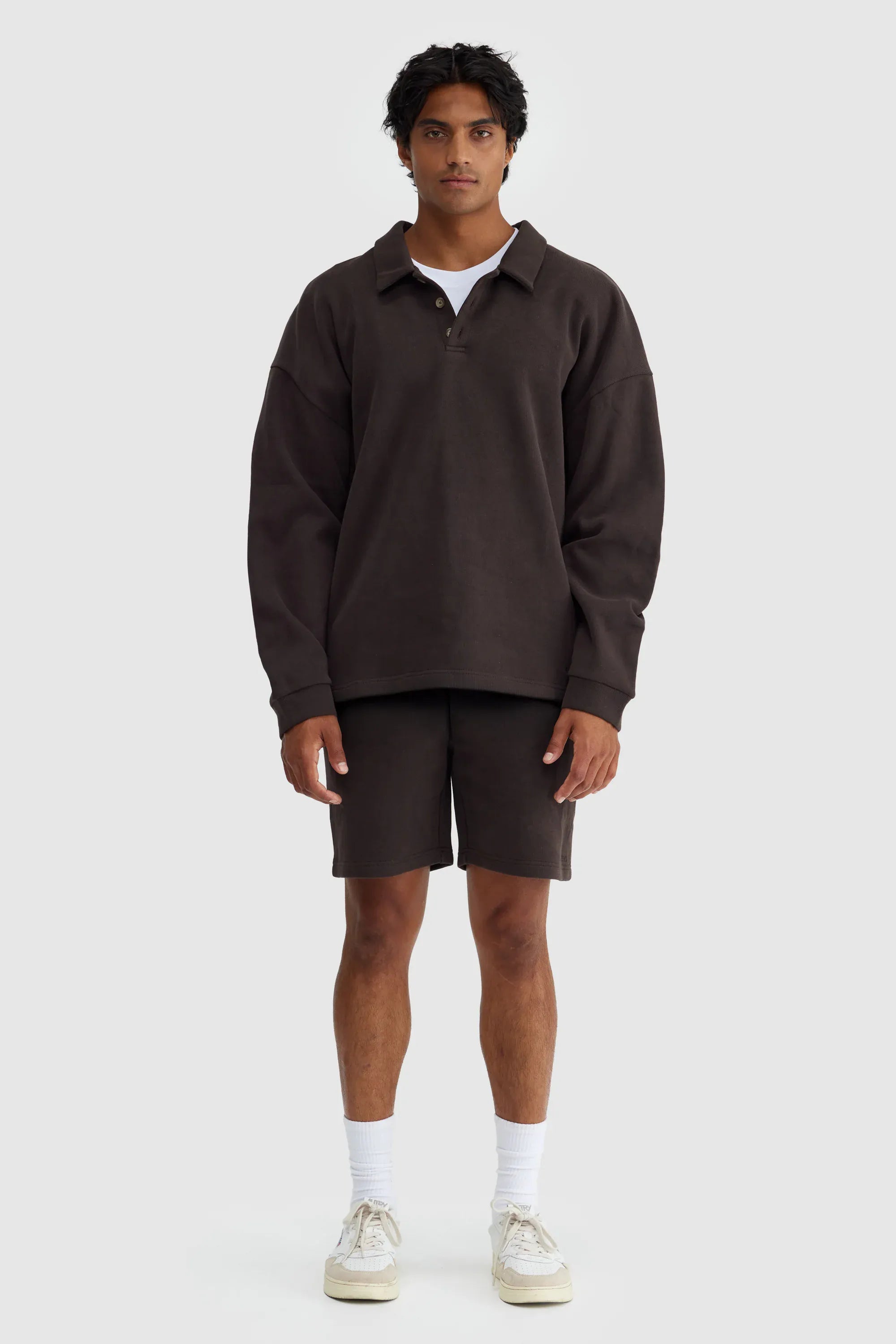 ORTC Sweaters Aiden Polo Sweater - Carob