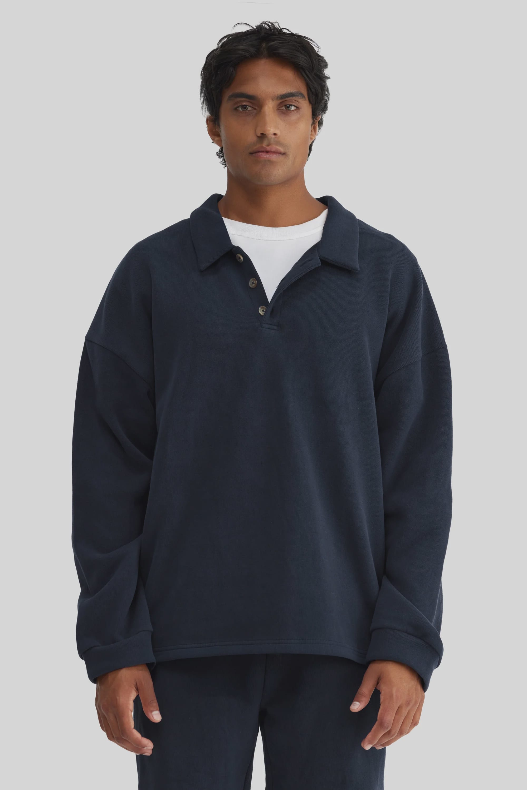 ORTC Sweaters Aiden  Polo Sweater - Navy