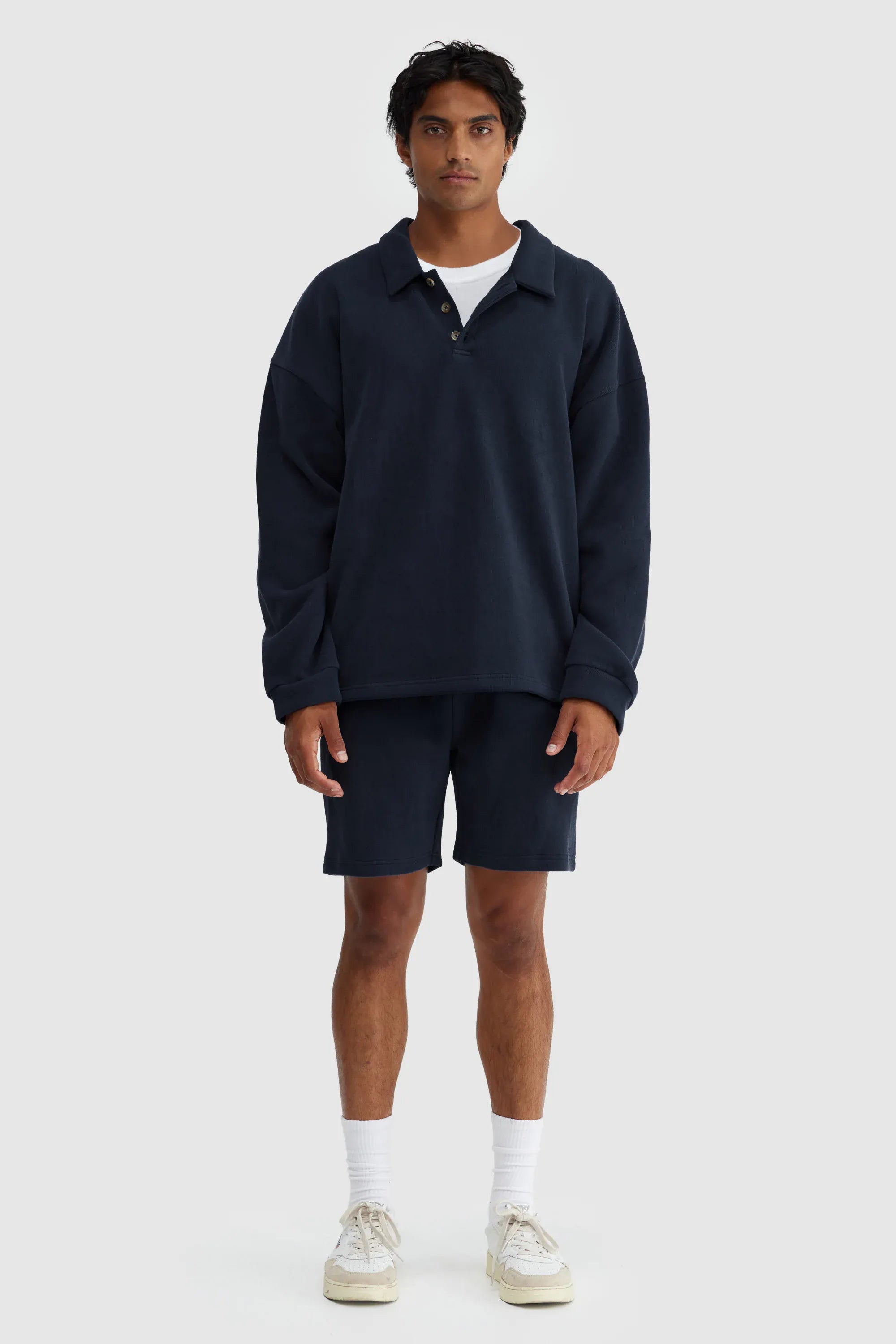 ORTC Sweaters Aiden  Polo Sweater - Navy