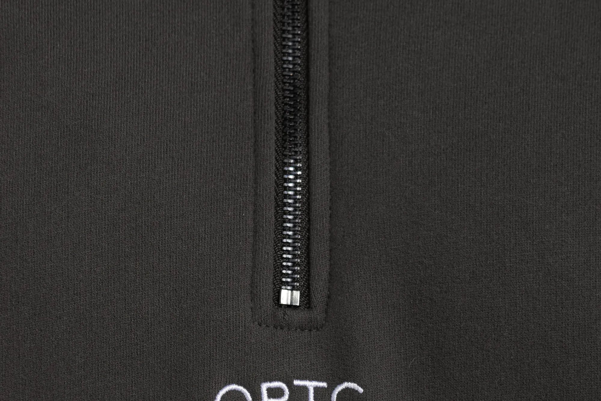 ORTC Sweaters Harry Logo Quarter Zip - Charcoal