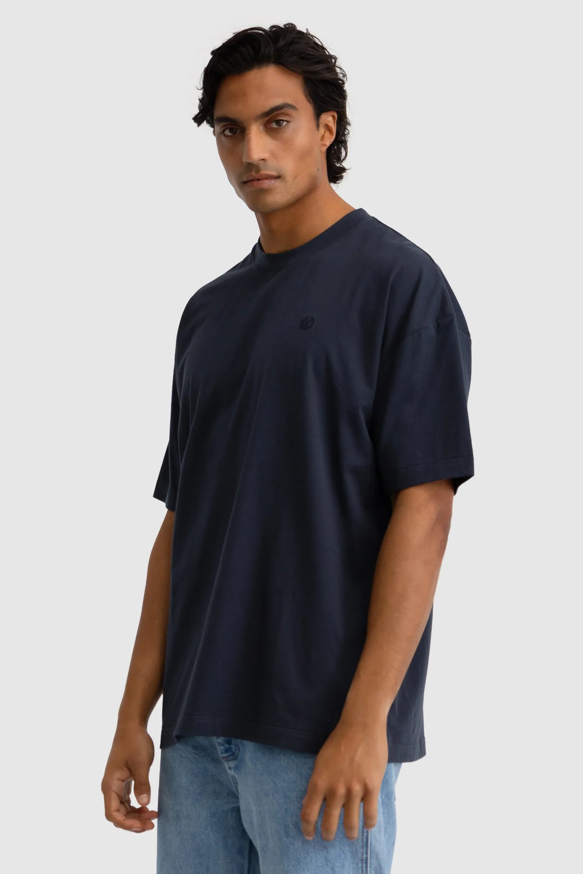 ORTC Tees Monogram Box Fit T Shirt - Navy