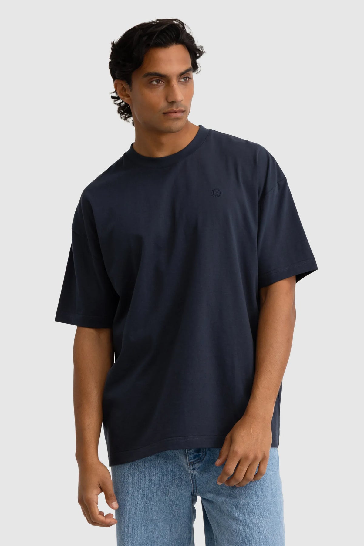 ORTC Tees Monogram Box Fit T Shirt - Navy