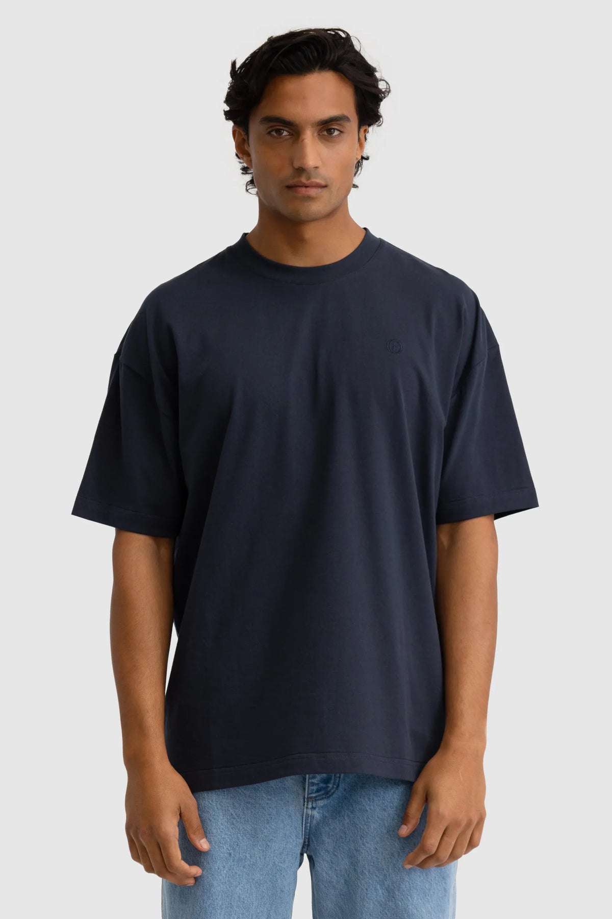 ORTC Tees Monogram Box Fit T Shirt - Navy