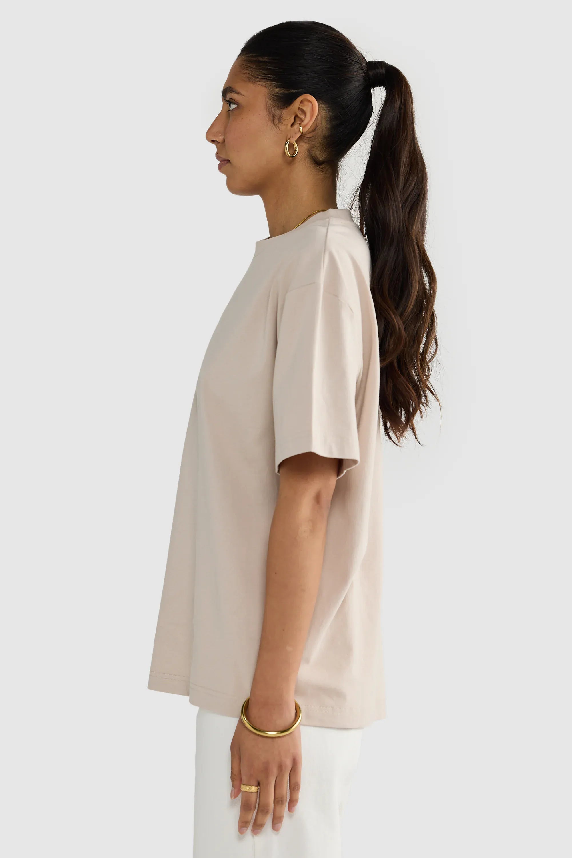 ORTC Tees Womens Oversized T Shirt - Bone