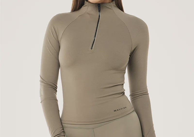 P.E Nation Activewear P.E Nation | Routine Quarter Zip - Fawn