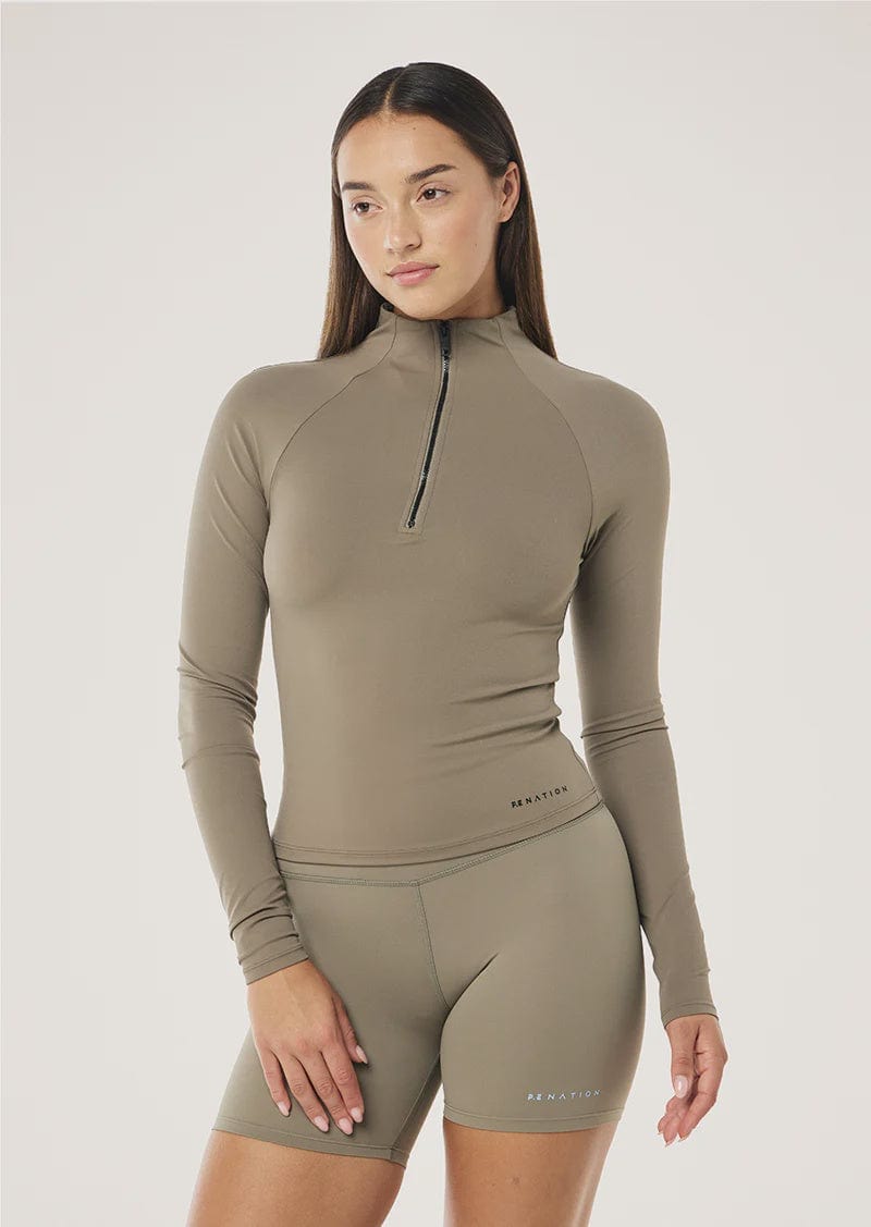 P.E Nation Activewear P.E Nation | Routine Quarter Zip - Fawn