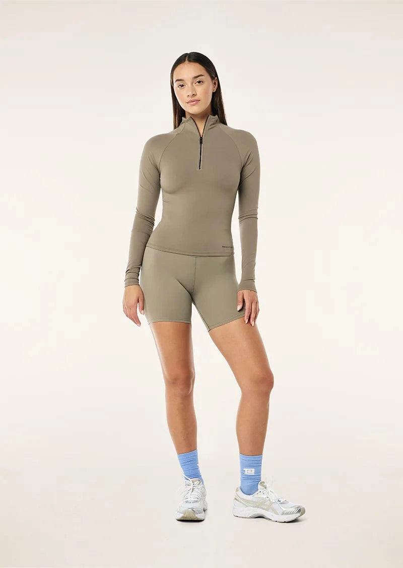 P.E Nation Activewear P.E Nation | Routine Quarter Zip - Fawn