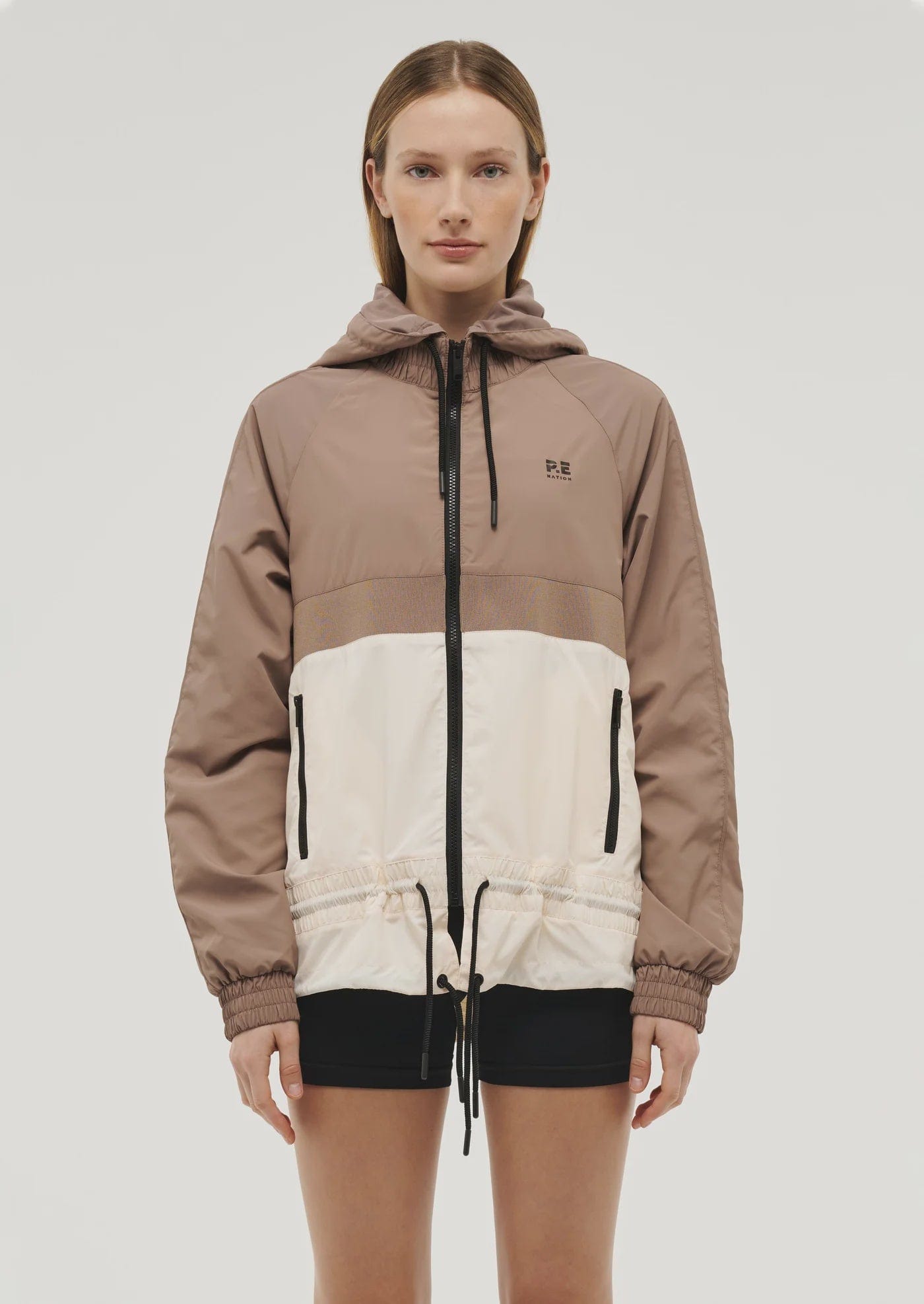 P.E Nation Jackets - Activewear P.E Nation | Man Down Jacket - Taupe