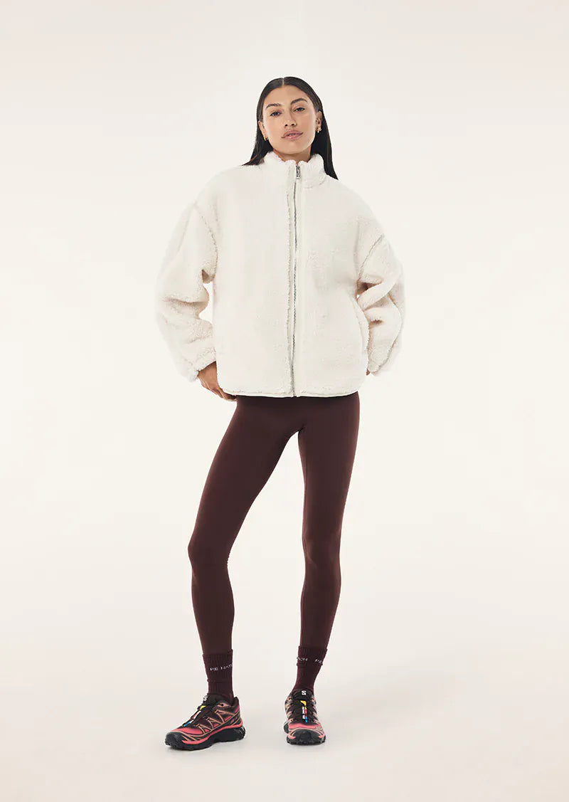 P.E Nation Jackets - Fur/Shearing Surge Teddy Jacket - Whisper White