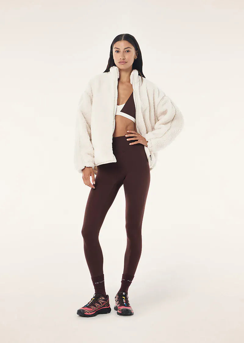 P.E Nation Jackets - Fur/Shearing Surge Teddy Jacket - Whisper White