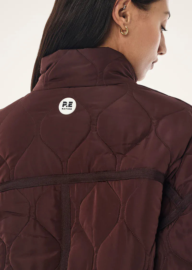 P.E Nation Jackets Surge Quilt Jacket - Mahogany