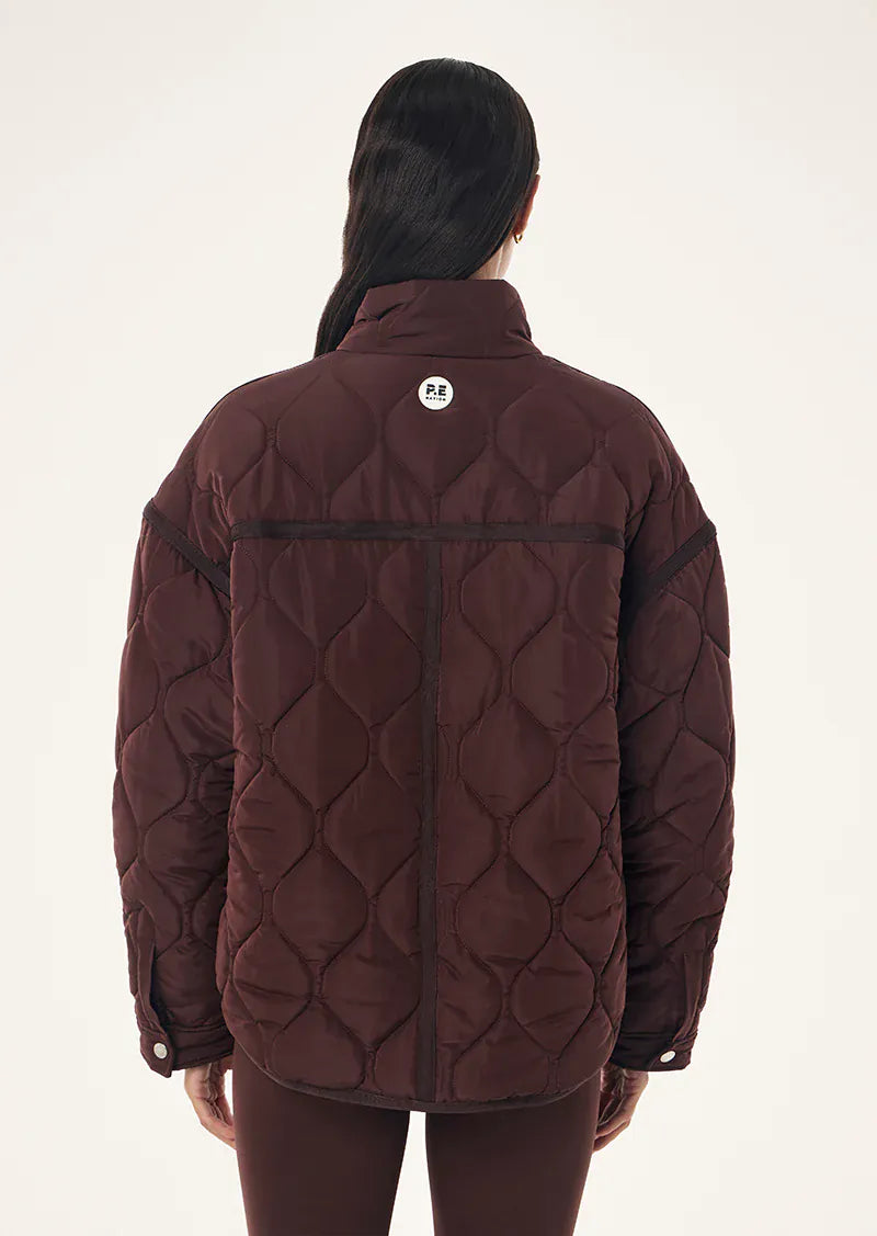 P.E Nation Jackets Surge Quilt Jacket - Mahogany
