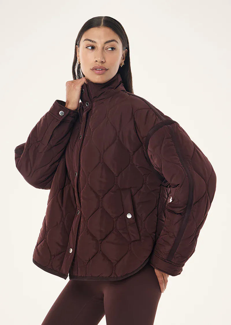 P.E Nation Jackets Surge Quilt Jacket - Mahogany