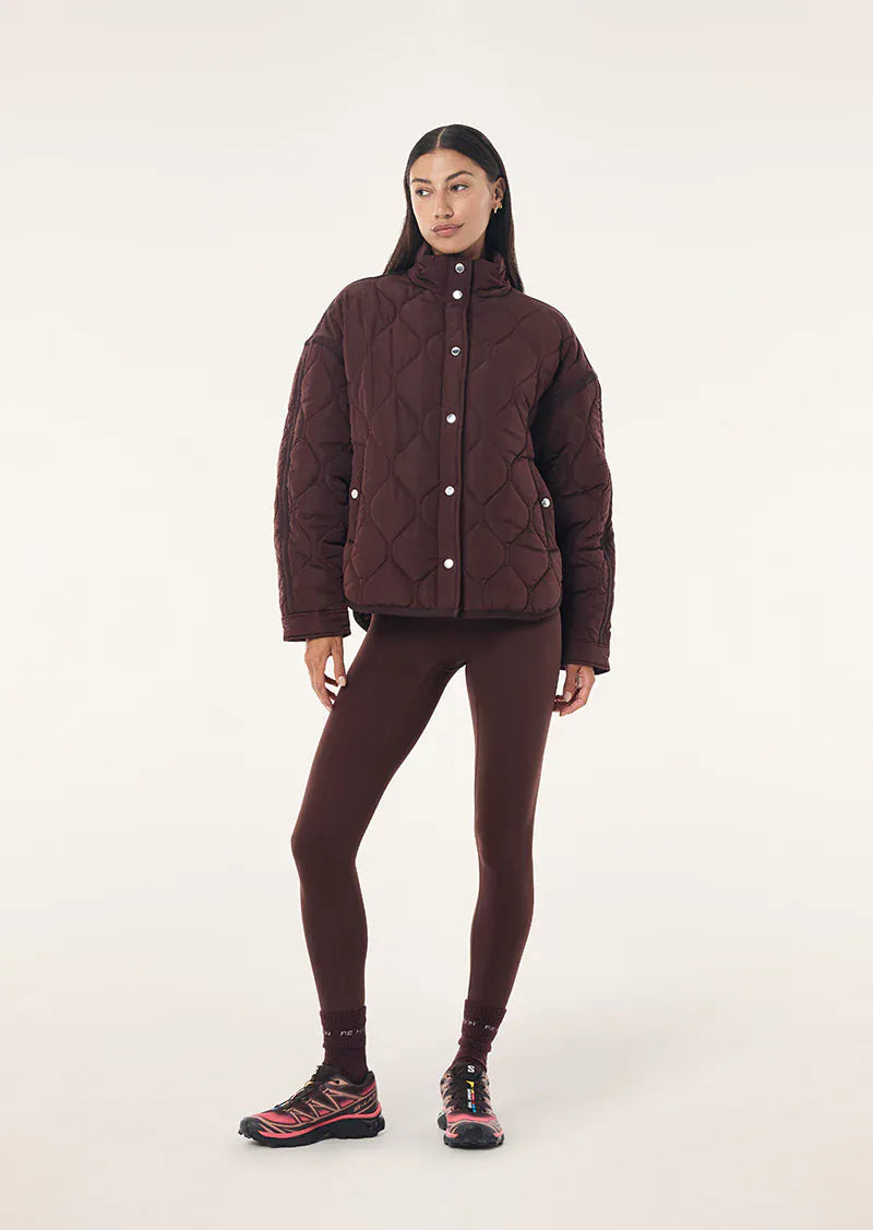 P.E Nation Jackets Surge Quilt Jacket - Mahogany
