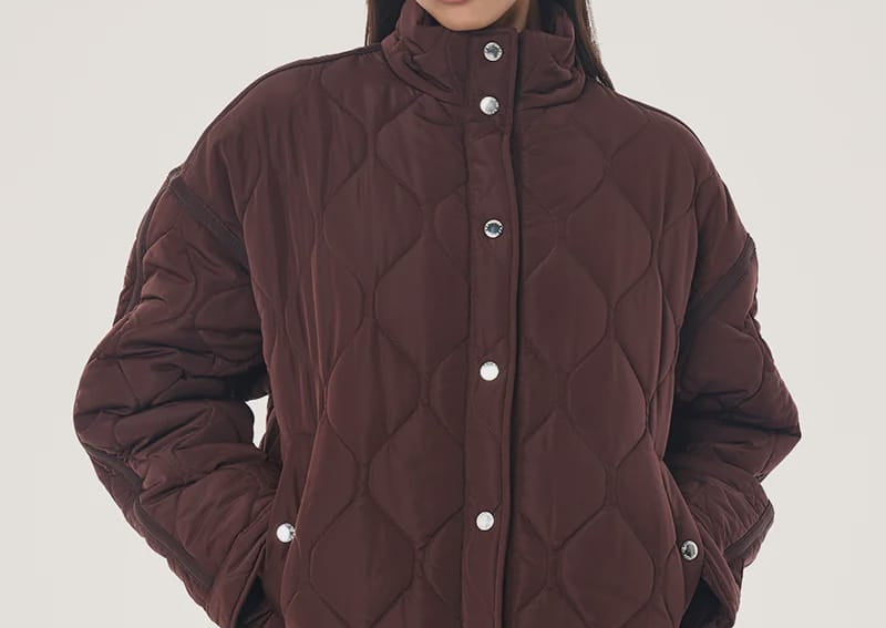 P.E Nation Jackets Surge Quilt Jacket - Mahogany