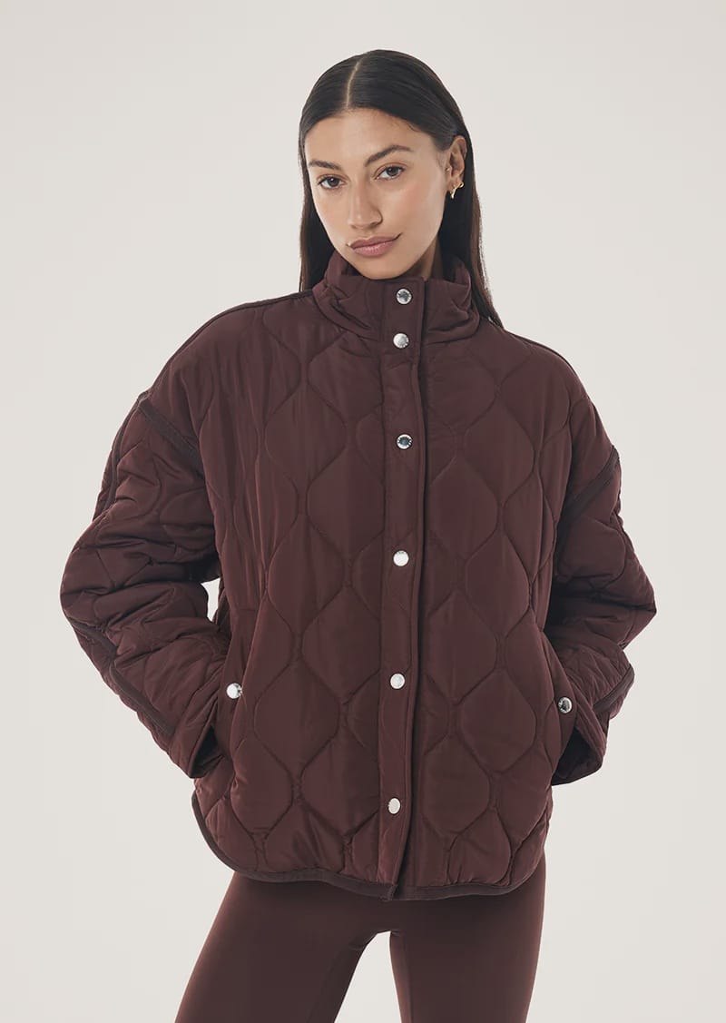 P.E Nation Jackets Surge Quilt Jacket - Mahogany
