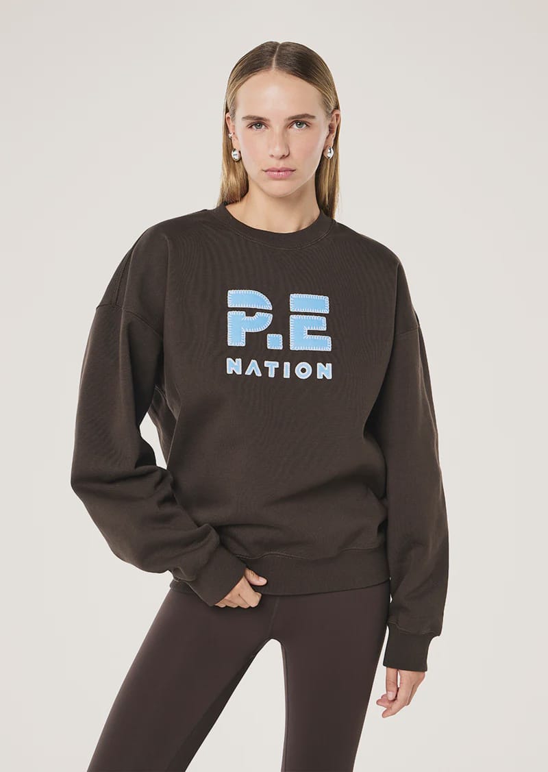P.E Nation Jumpers Strike Sweat - Coffee