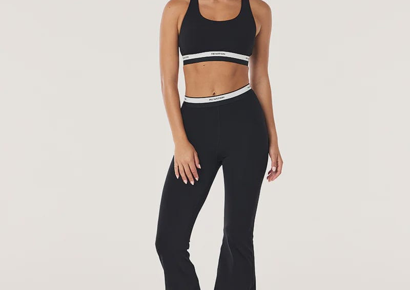 P.E Nation Leggings P.E Nation | Avant Flare Legging - Black/Whisper White