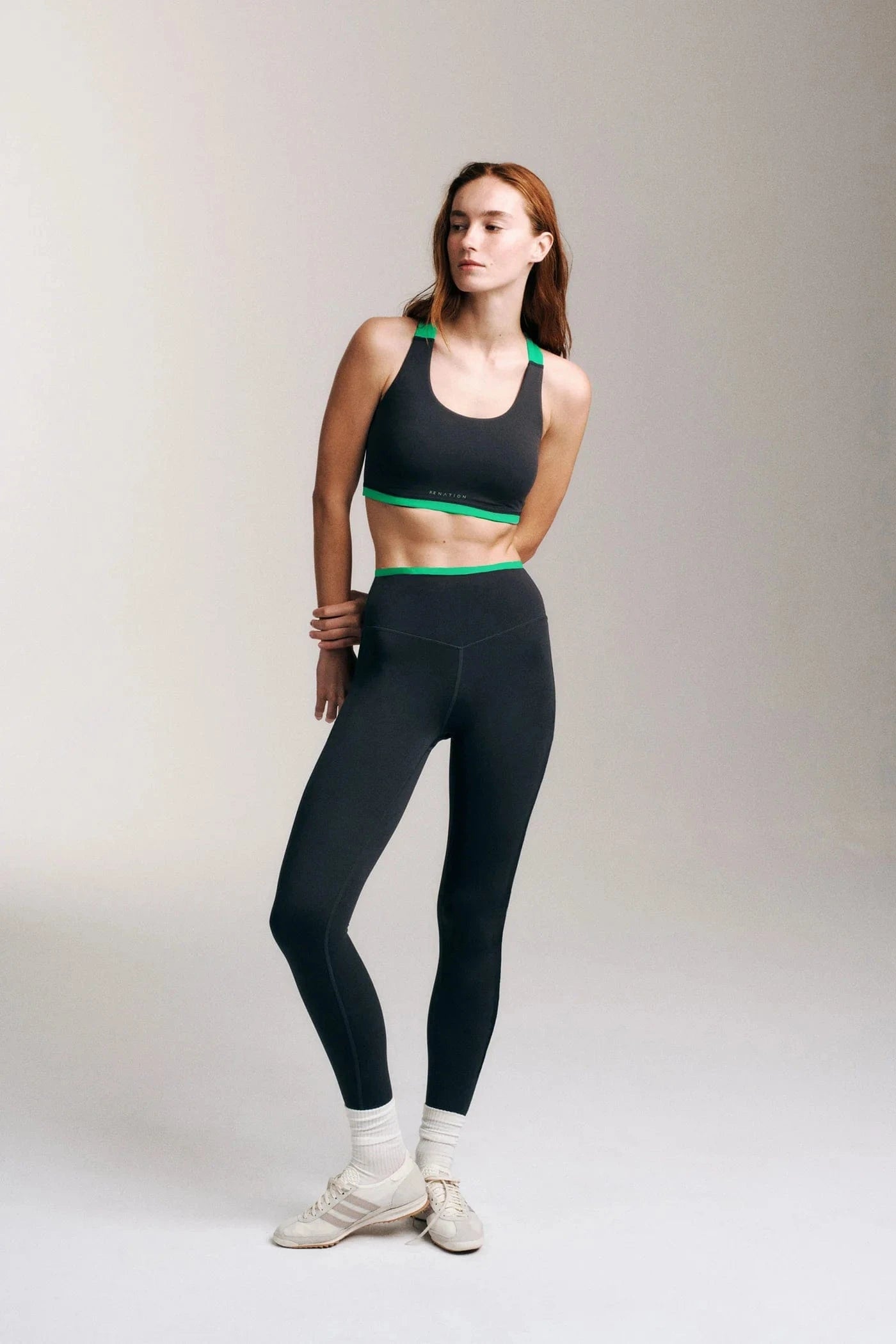 P.E Nation Leggings P.E Nation | Vita F/L Legging - Caviar/ Kelly Green