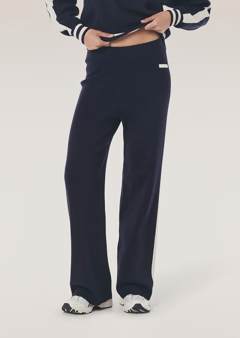 P.E Nation Pants - Casual Verge Knit Pant - Dark Navy